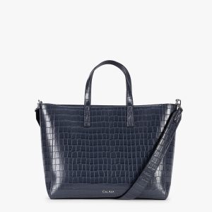 Haven 15 Laptop Tote Bag in Croc-Embossed