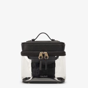 Clear Train Case with Top Compartment